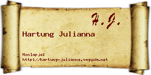 Hartung Julianna névjegykártya